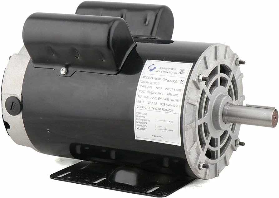 What is a 5hp air compressor motor?