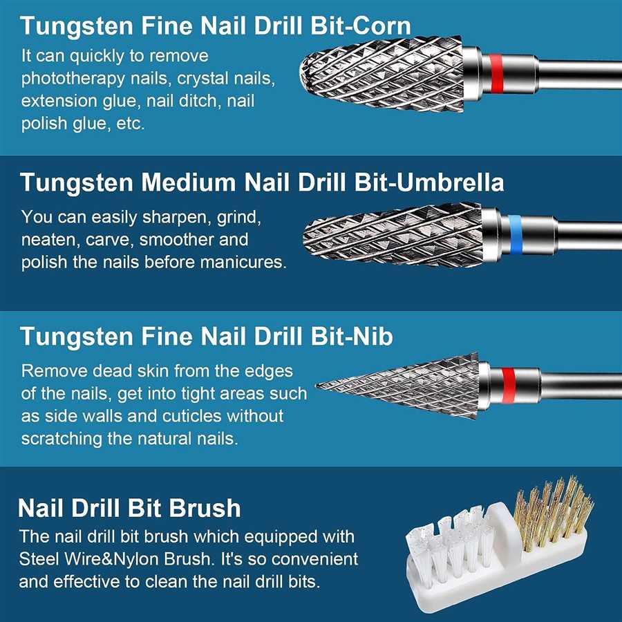 Types of Drill Bits for Pedicure Hard Skin Removal