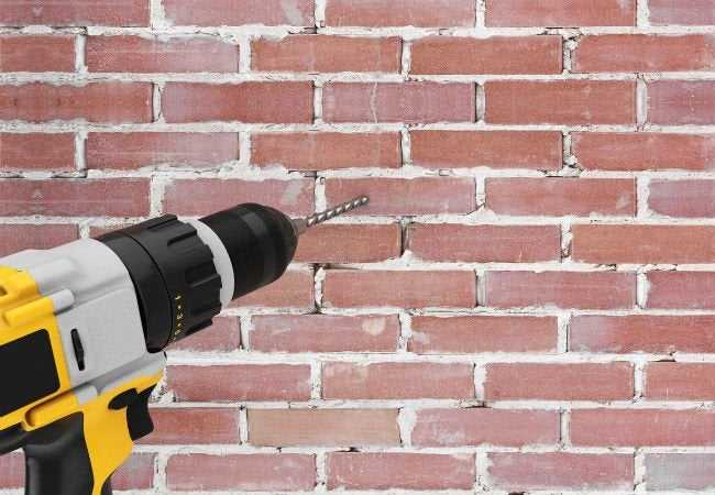 Recommended drills for drilling into brick