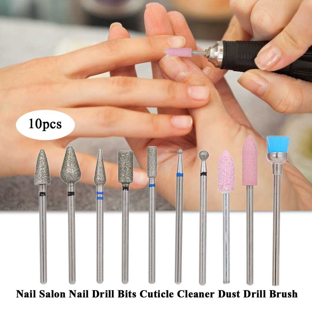 Rinse the nail drill bits with clean water