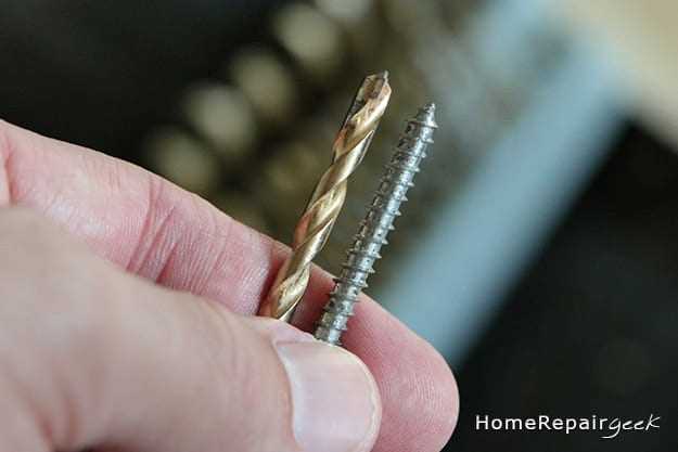 Common Drill Bit Sizes for Different Screws
