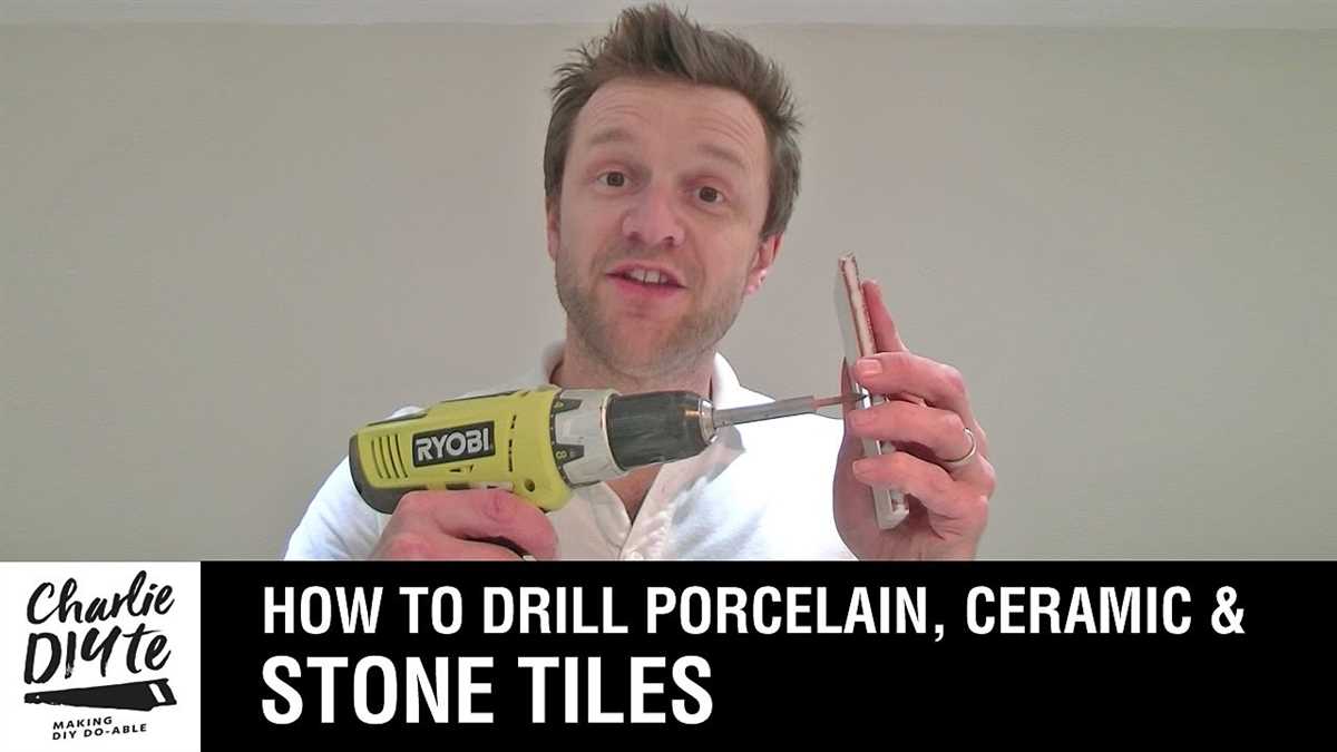 Steps for Drilling into Porcelain Tiles: