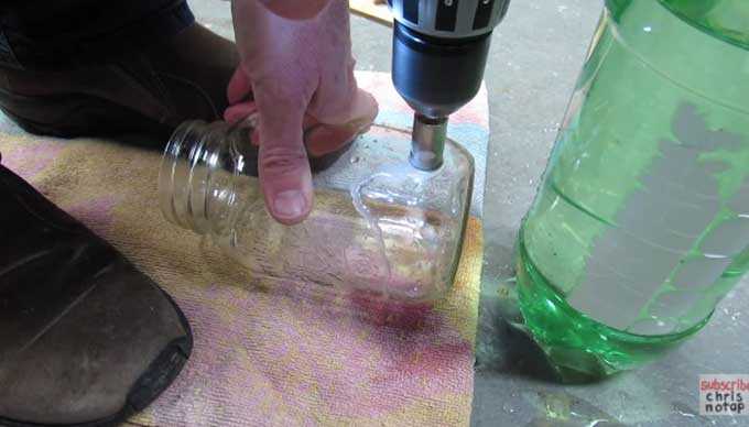 Clean and Finish the Drilled Glass Bottle