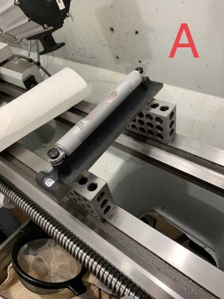 Step 2: Place the lathe on a flat surface