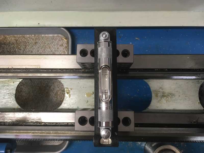 Step 5: Verify the lathe's level