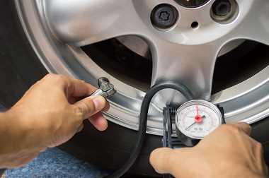 5. Position the tire valve properly