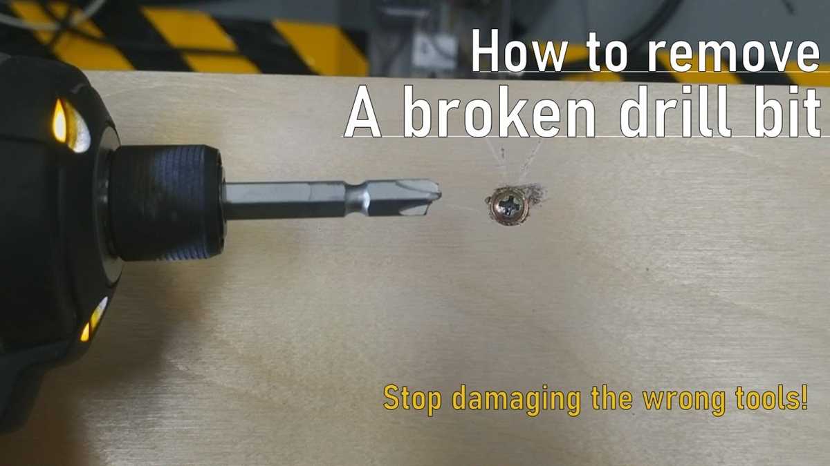 11. Dispose of the broken drill bit