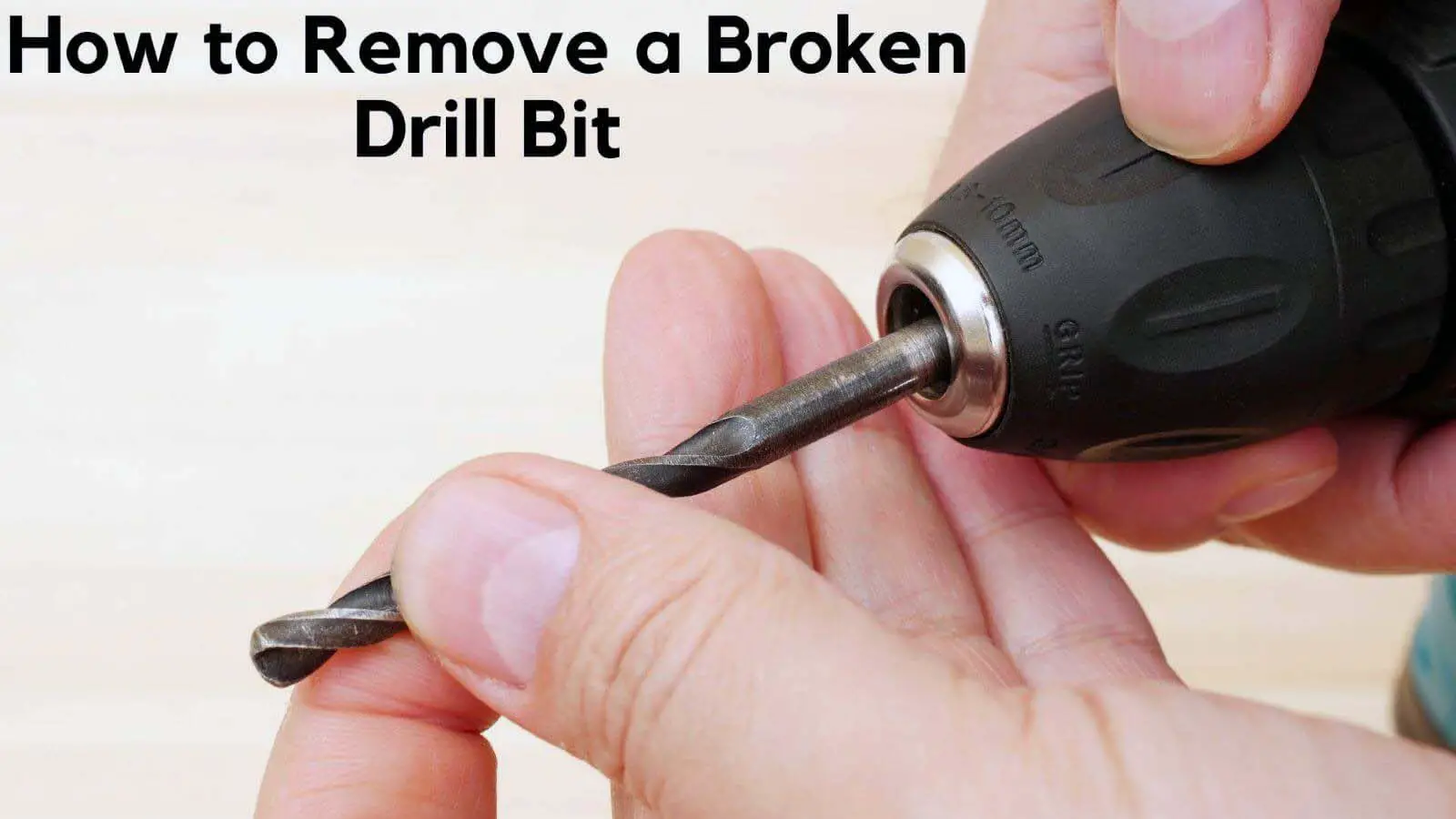 Step 7: Continue drilling until the broken drill bit is removed