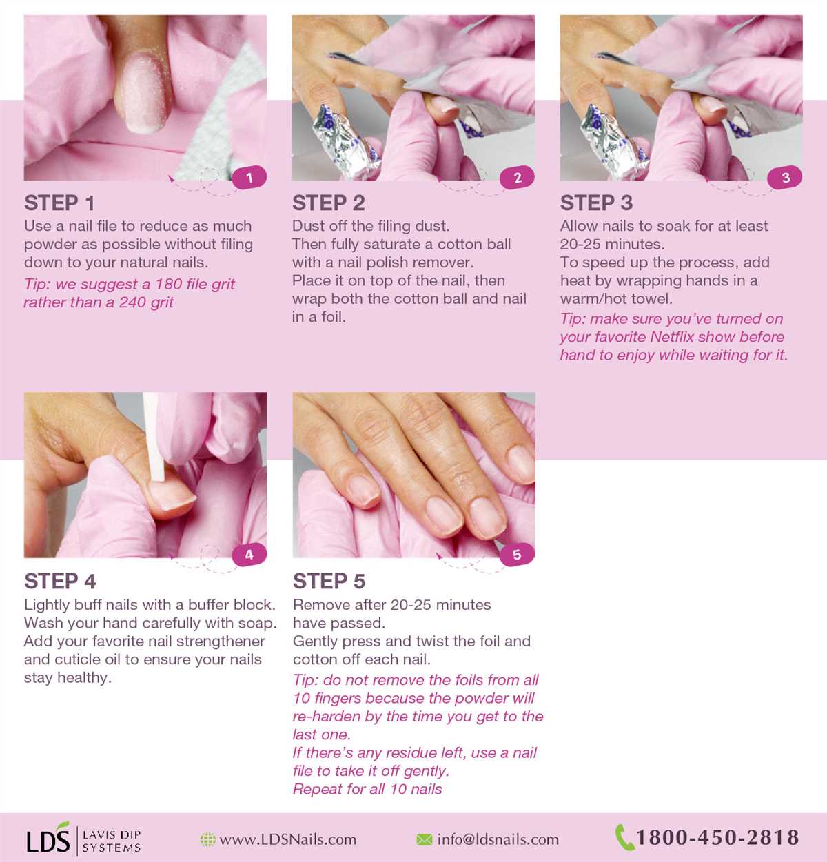 5. File the top layer of your dip nails