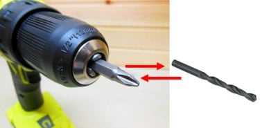 Steps to clean up the previous drill bit: