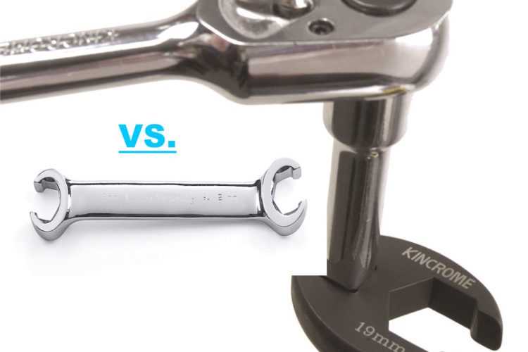 3. Choose the right crows foot wrench: